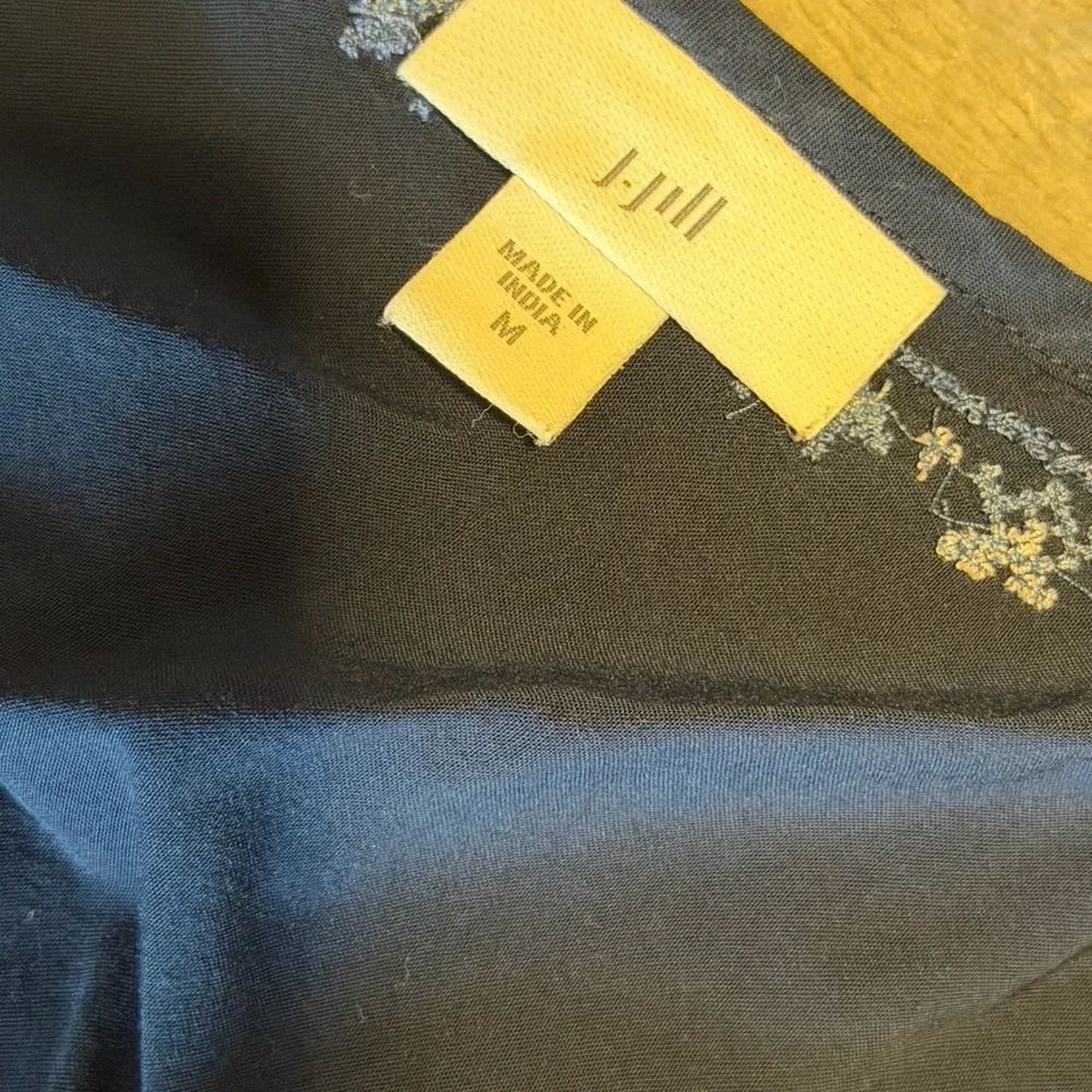 J-Jill Blue Dress with Floral Embroidery - Picture 2 of 6